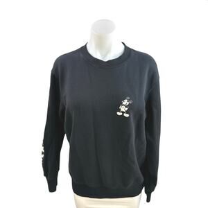 UT Uniqlo x Disney Women's Black Mickey Mouse Pullover Sweatshirt Top Size L
